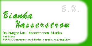 bianka wasserstrom business card